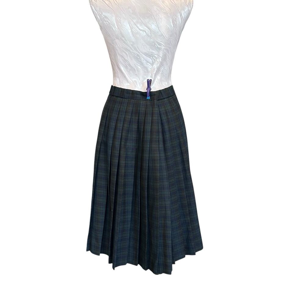 Vintage 90s Plaid Wrap Skirt Sz Medium Preppy Academia - Picture 9 of 13